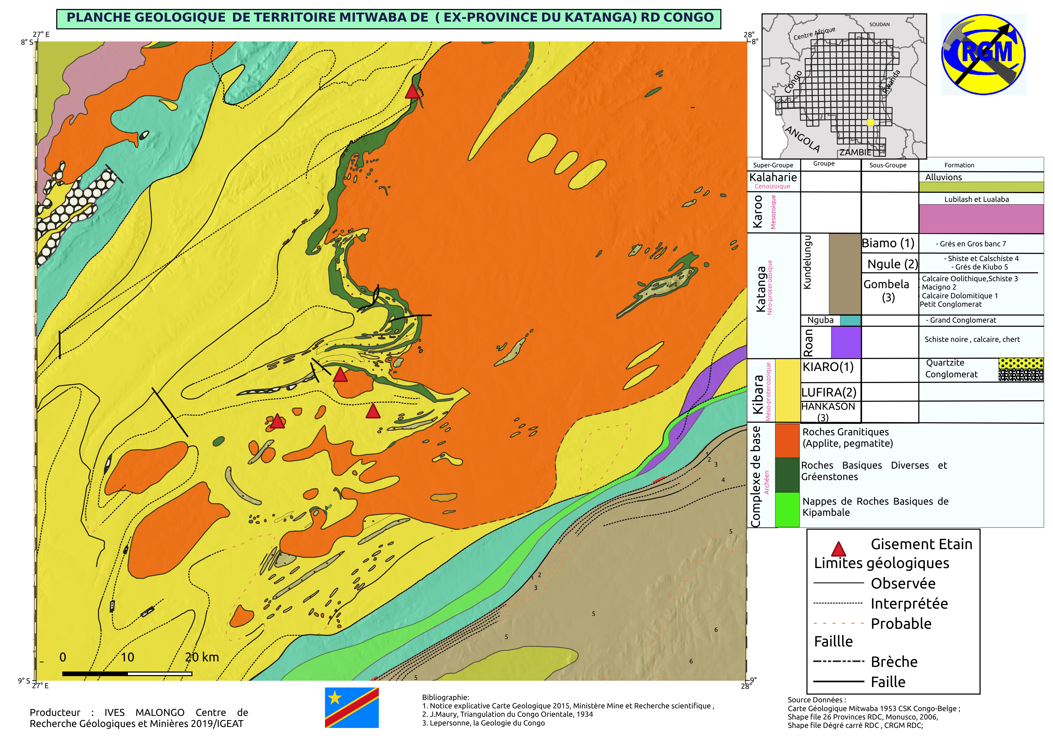 CARTE GEOLOGIQUE DE MITWABA